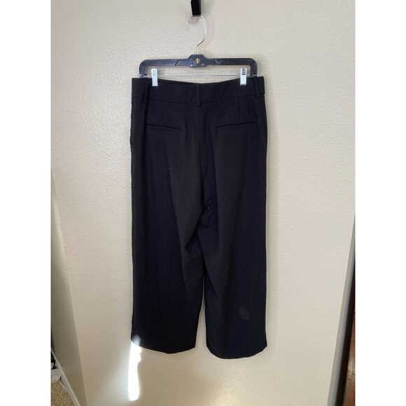 Amanda + Chelsea Womens Black Dress Pants Size 10 Nylon/Spandex Stretch Wide Leg - Picture 3 of 7